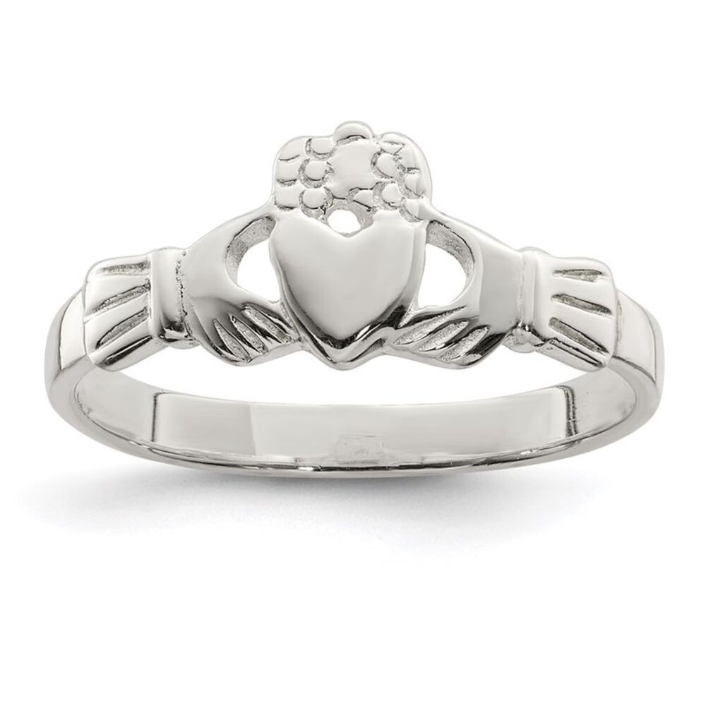 Kazi Luxury Sterling Silver Solid Claddagh Ring - image 1